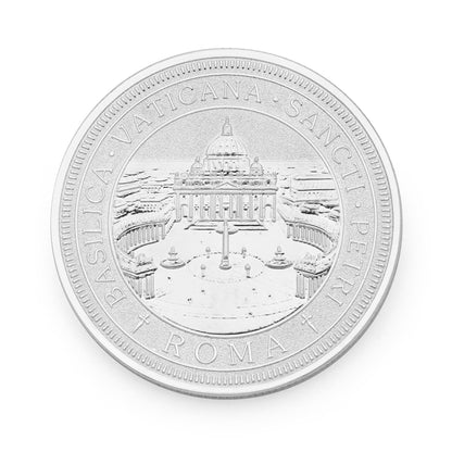 MONDO CATTOLICO ROMA Coin Silver-tone Pope Leo XIV Commemorative Coin – Exclusive Edition