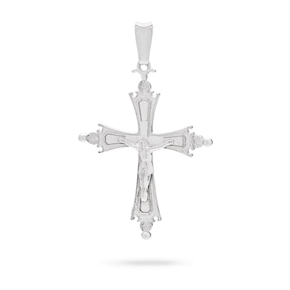 MONDO CATTOLICO ROMA Pendant 26 x 32 mm (1.02 x 0.79 in) Small Pope Leo XIV Pectoral Cross in 925 Sterling Silver with Corpus
