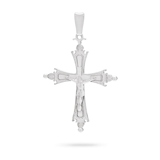 MONDO CATTOLICO ROMA Pendant 26 x 32 mm (1.02 x 0.79 in) Small Pope Leo XIV Pectoral Cross in 925 Sterling Silver with Corpus