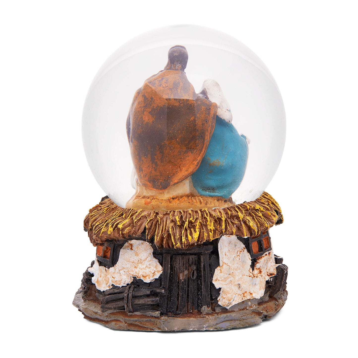 Mondo Cattolico 6 cm (2.36 in) Snow Globe With Nativity Scene on Resin Hut