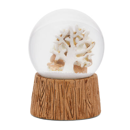 Mondo Cattolico 6 cm (2.36 in) Snow Globe With Nativity Scene on Resin Trunk