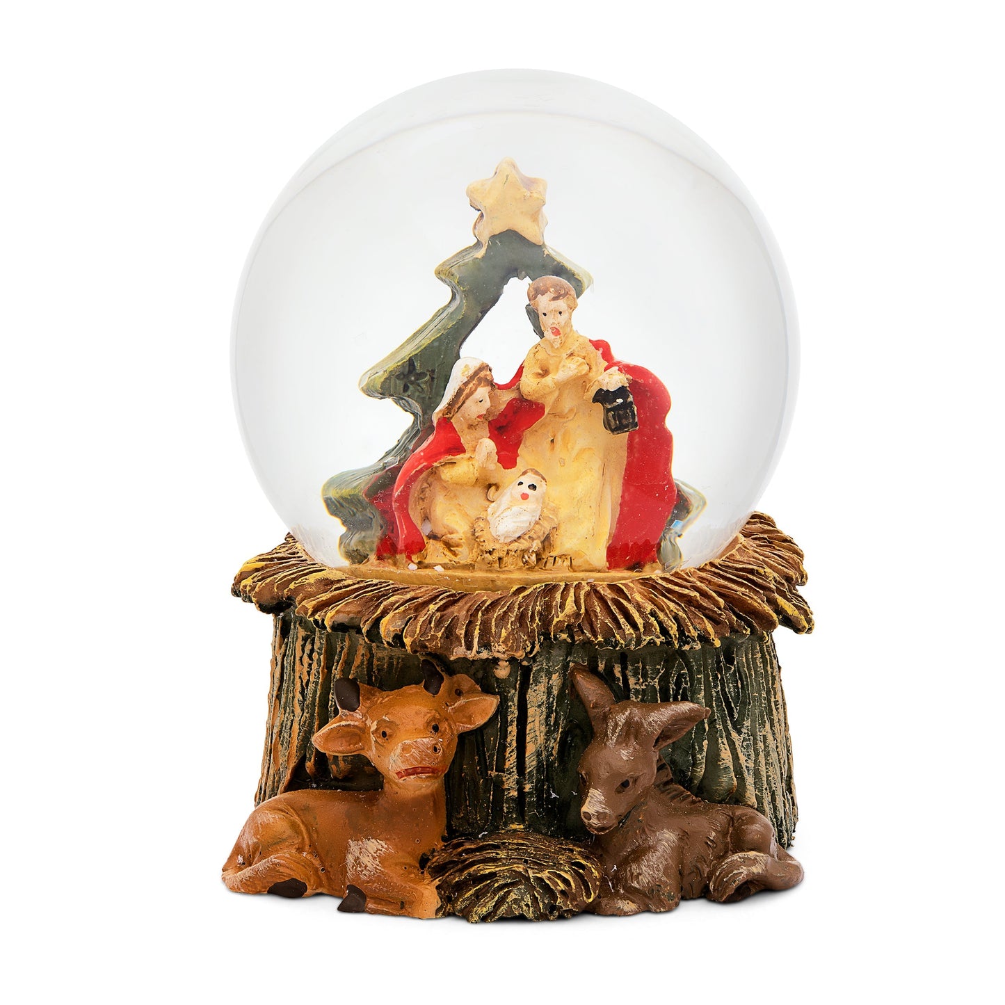 Mondo Cattolico 4.5 cm (1.77 in) Snow Globe With Resin Nativity Scene And Christmas Tree
