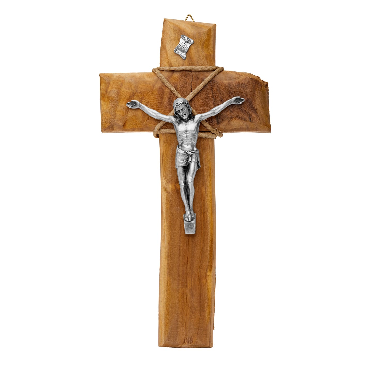 MONDO CATTOLICO Solid Olive Wood Crucifix