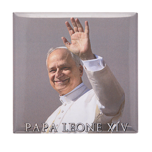 MONDO CATTOLICO ROMA Magnet 6.50 x 6.50 cm (2.56 x 2.56 in) Square Magnet of Pope Leo XIV