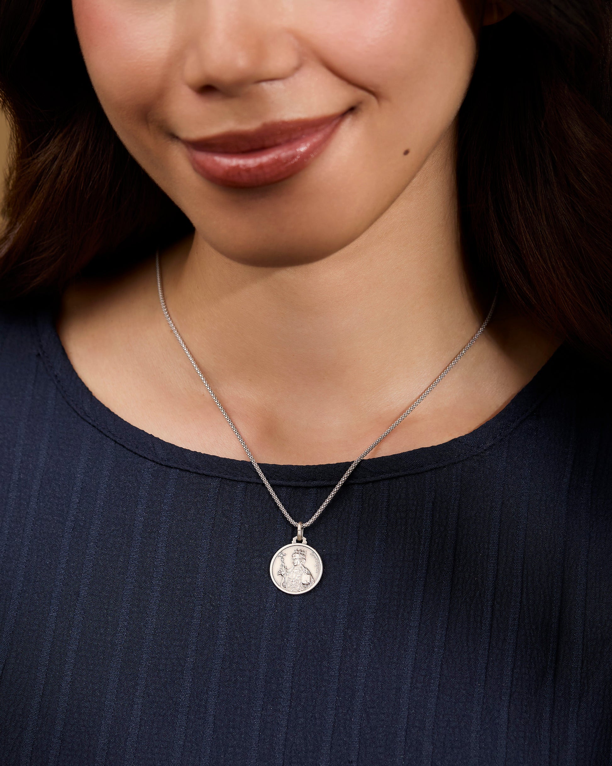 MONDO CATTOLICO ROMA Medal St. Agatha Sterling Silver Medal