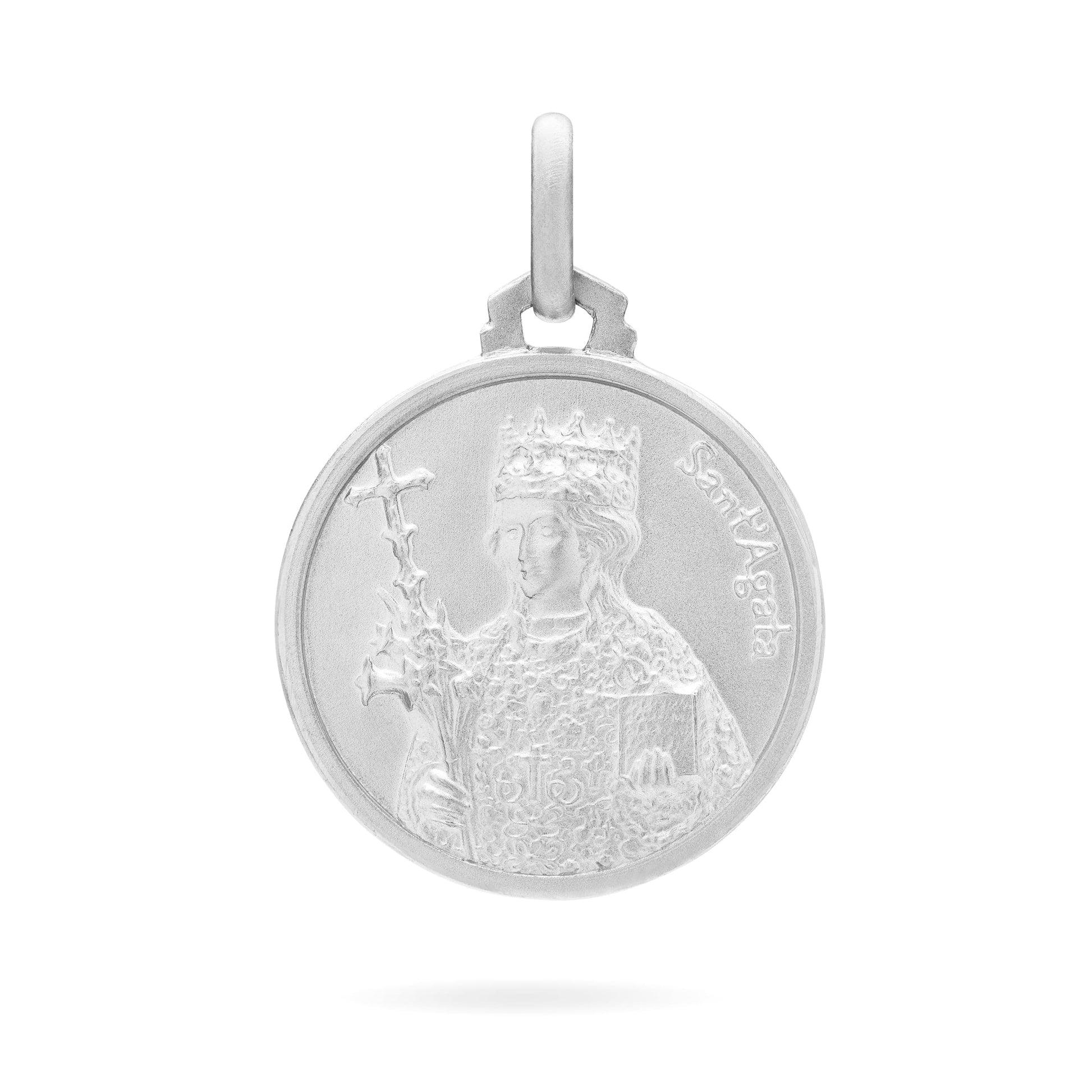 MONDO CATTOLICO Medal 15 mm (0.59 in) St. Agatha Sterling Silver Medal