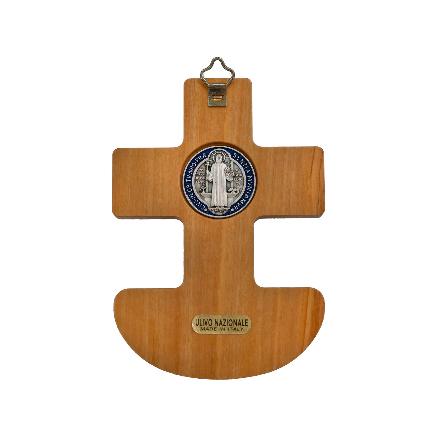 MONDO CATTOLICO St. Benedict Holy Water Font Olive Wood