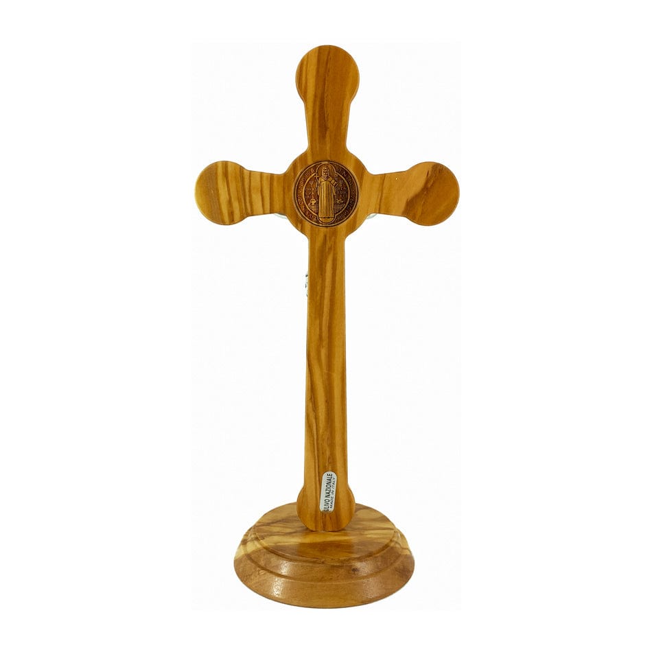MONDO CATTOLICO Cross of Saint Benedict in Olive Wood 30 cm