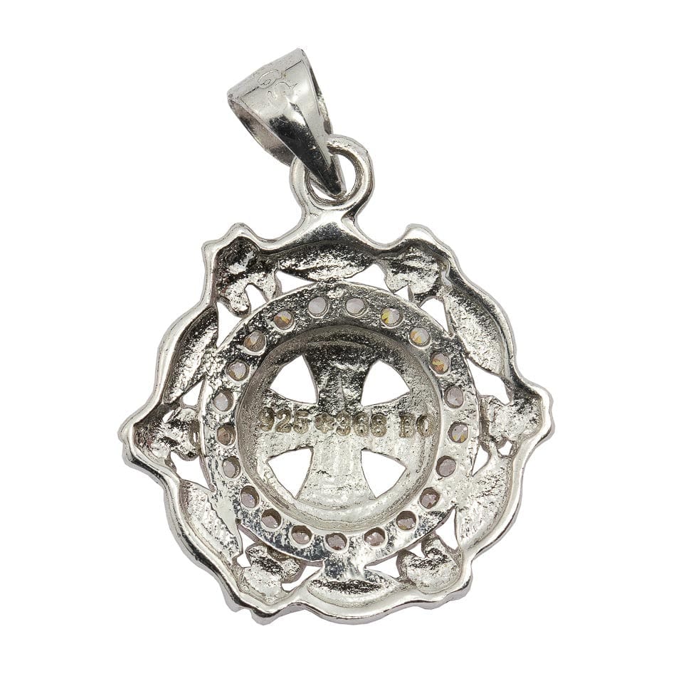 MONDO CATTOLICO Sterling Silver Charm Pendant with Greek Cross