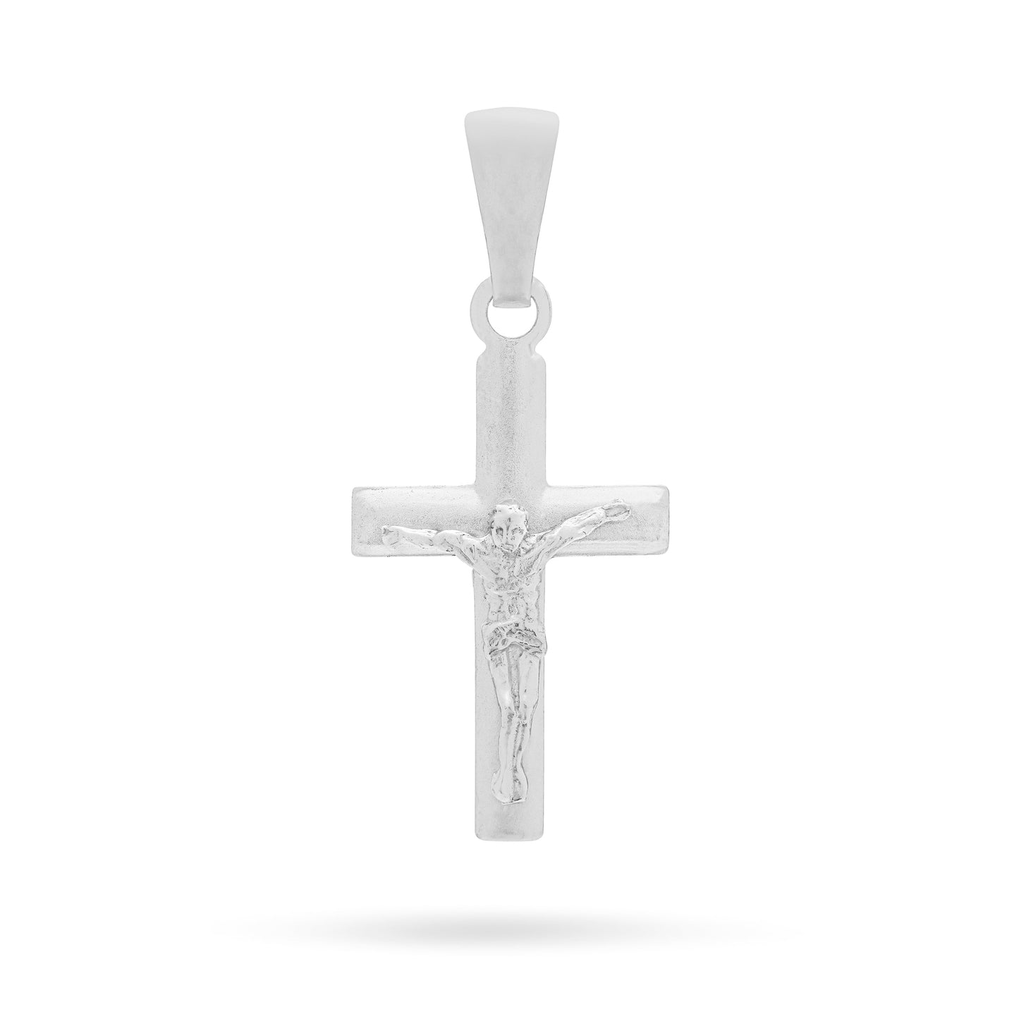 Mondo Cattolico Pendant 23 mm (0.91 in) Sterling Silver Domed Crucifix Pendant