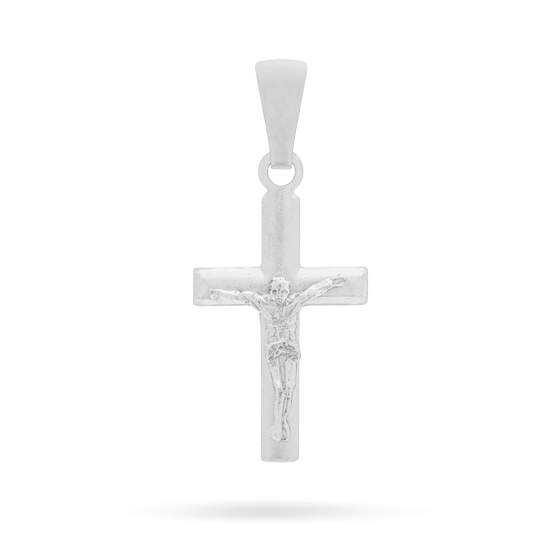 Mondo Cattolico Pendant 23 mm (0.91 in) Sterling Silver Domed Crucifix Pendant