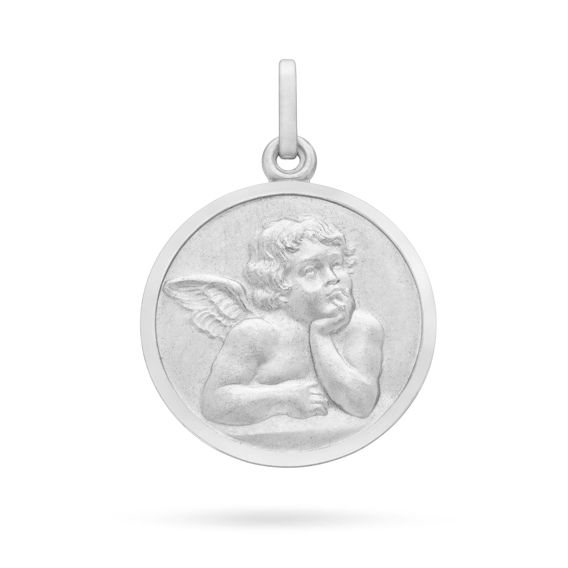 MONDO CATTOLICO Medal 18 mm (0.70 in) Sterling Silver Guardian Angel Medal