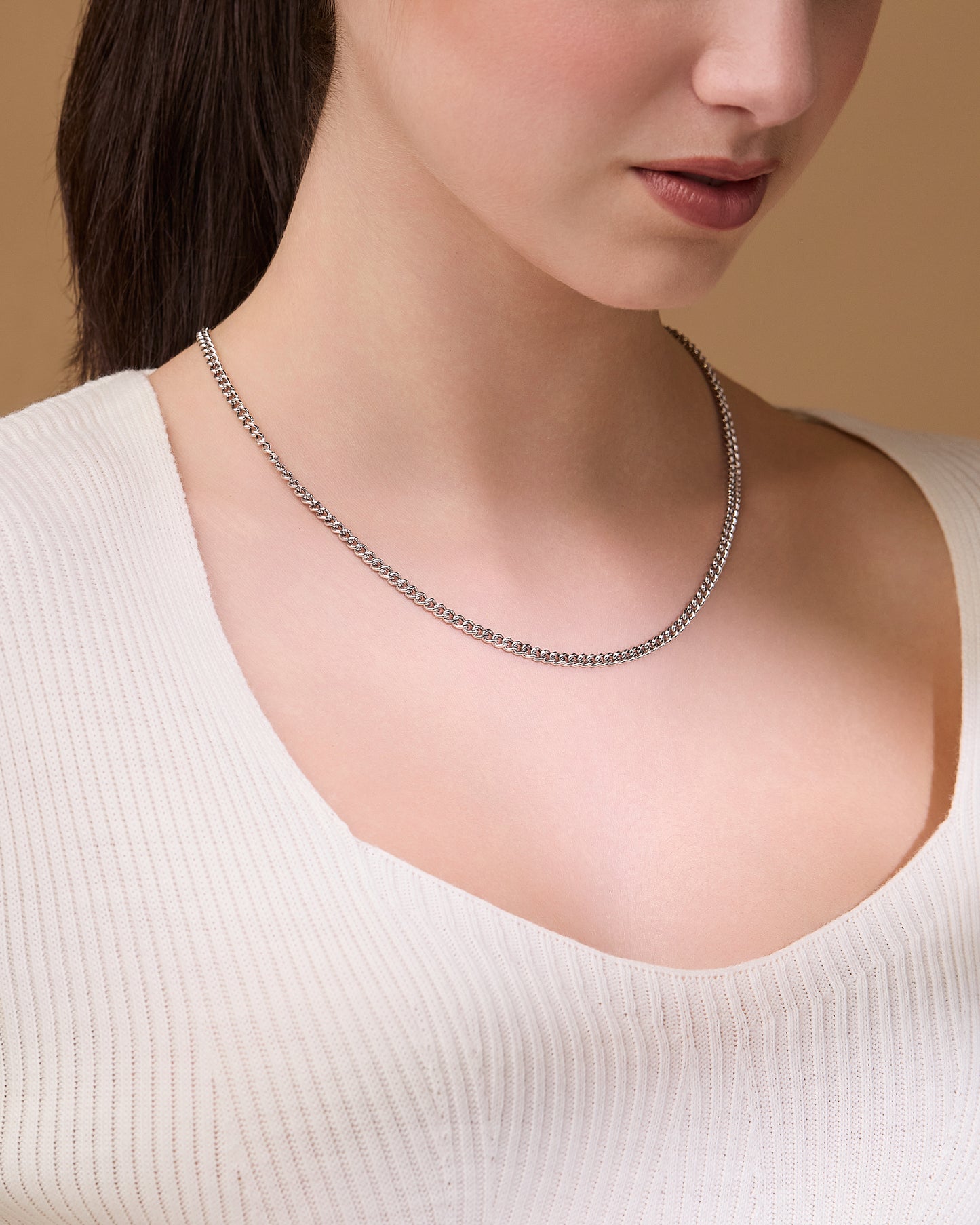 MONDO CATTOLICO ROMA Necklaces Sterling Silver Hollow Curb Chain Necklace