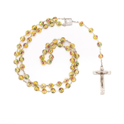 MONDO CATTOLICO Prayer Beads Sterling Silver Lampworked Pearls Rosary