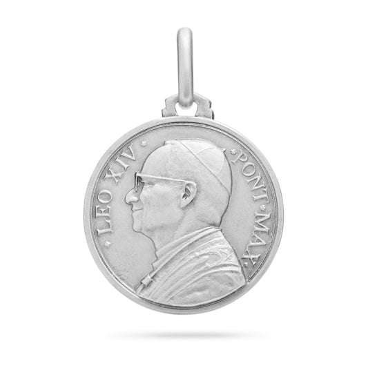 MONDO CATTOLICO ROMA Medal 18 mm (0.70 in) Sterling Silver Medal of Pope Leo XIV