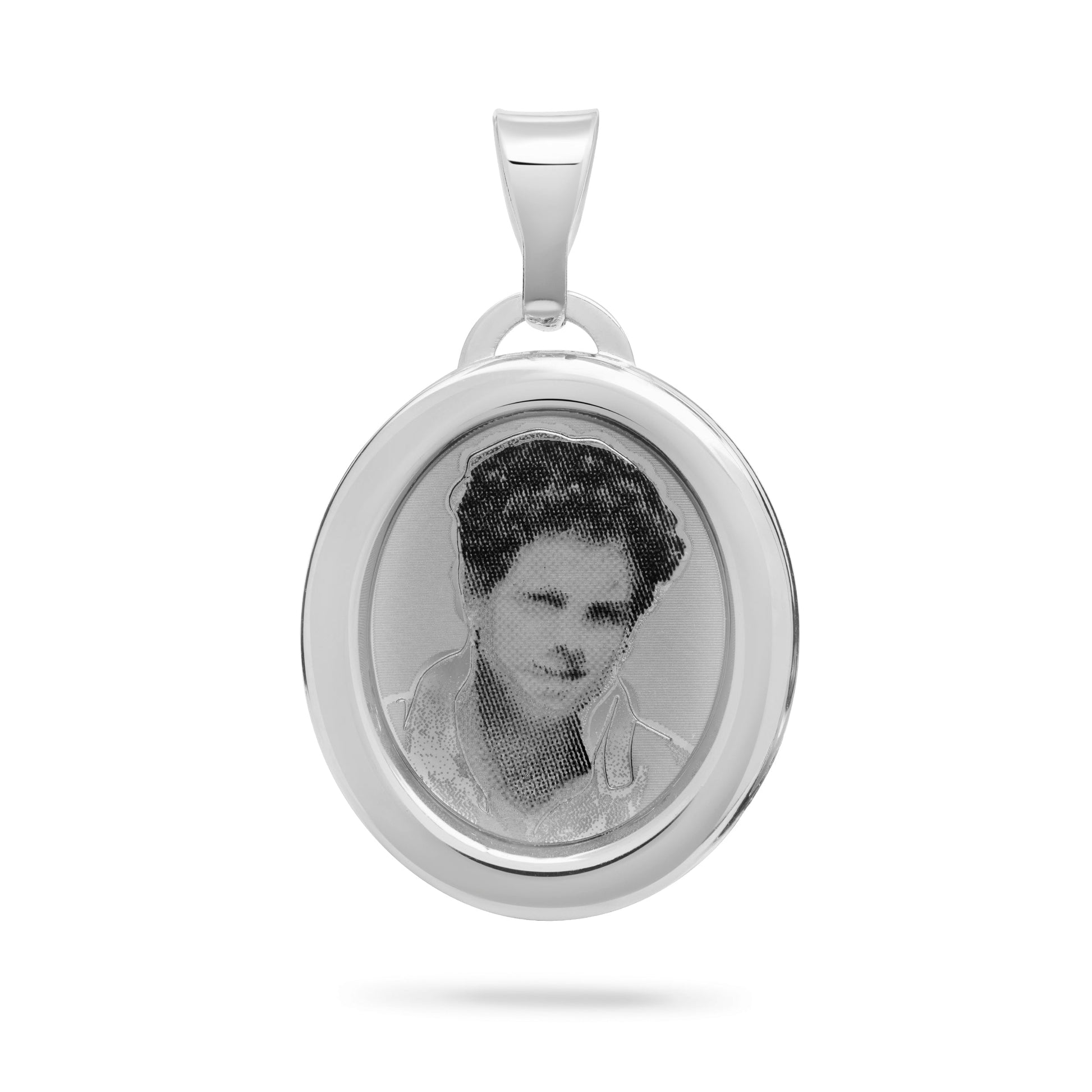 MONDO CATTOLICO ROMA Medal 18 mm (0.70 in) Sterling Silver Medal of Saint Carlo Acutis with Laser-engraved Details