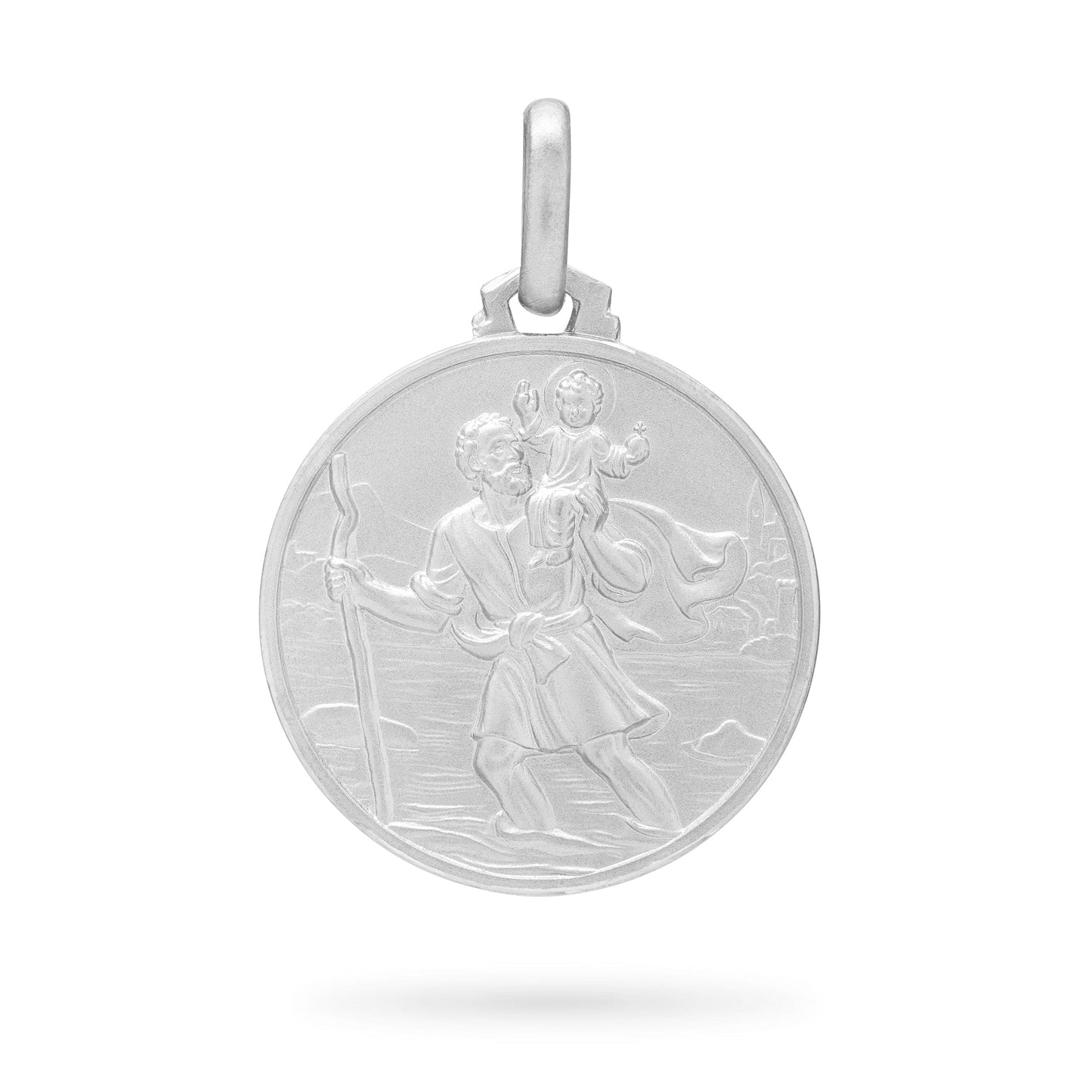 MONDO CATTOLICO Medal Sterling silver medal of Saint Christopher