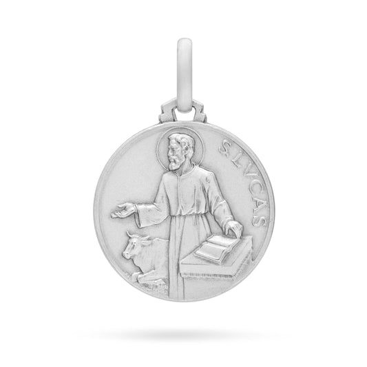 MONDO CATTOLICO Medal 16 mm (0.62 in) Sterling Silver medal of Saint Luke
