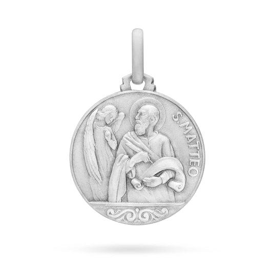 MONDO CATTOLICO Medal 16 mm (0.62 in) Sterling Silver Medal of Saint Matthew