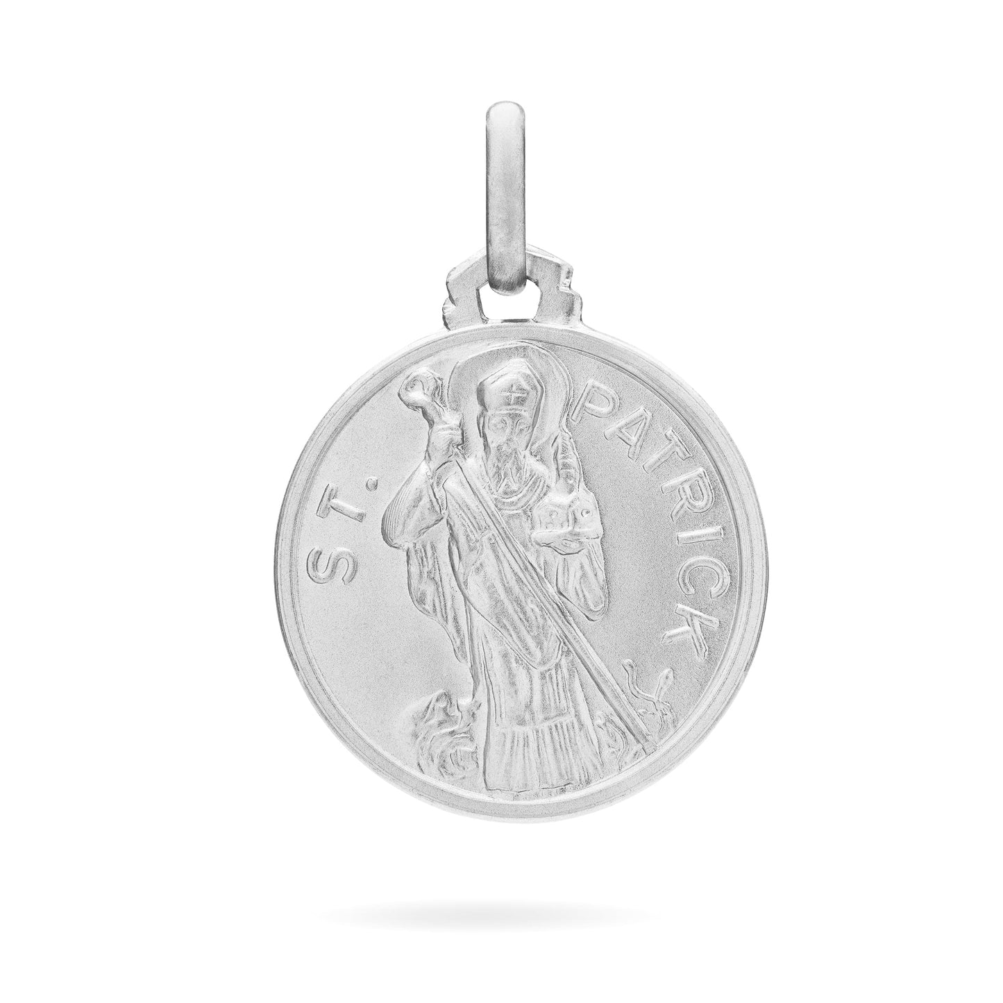 MONDO CATTOLICO Medal 18 mm (0.70 in) Sterling Silver Medal of Saint Patrick