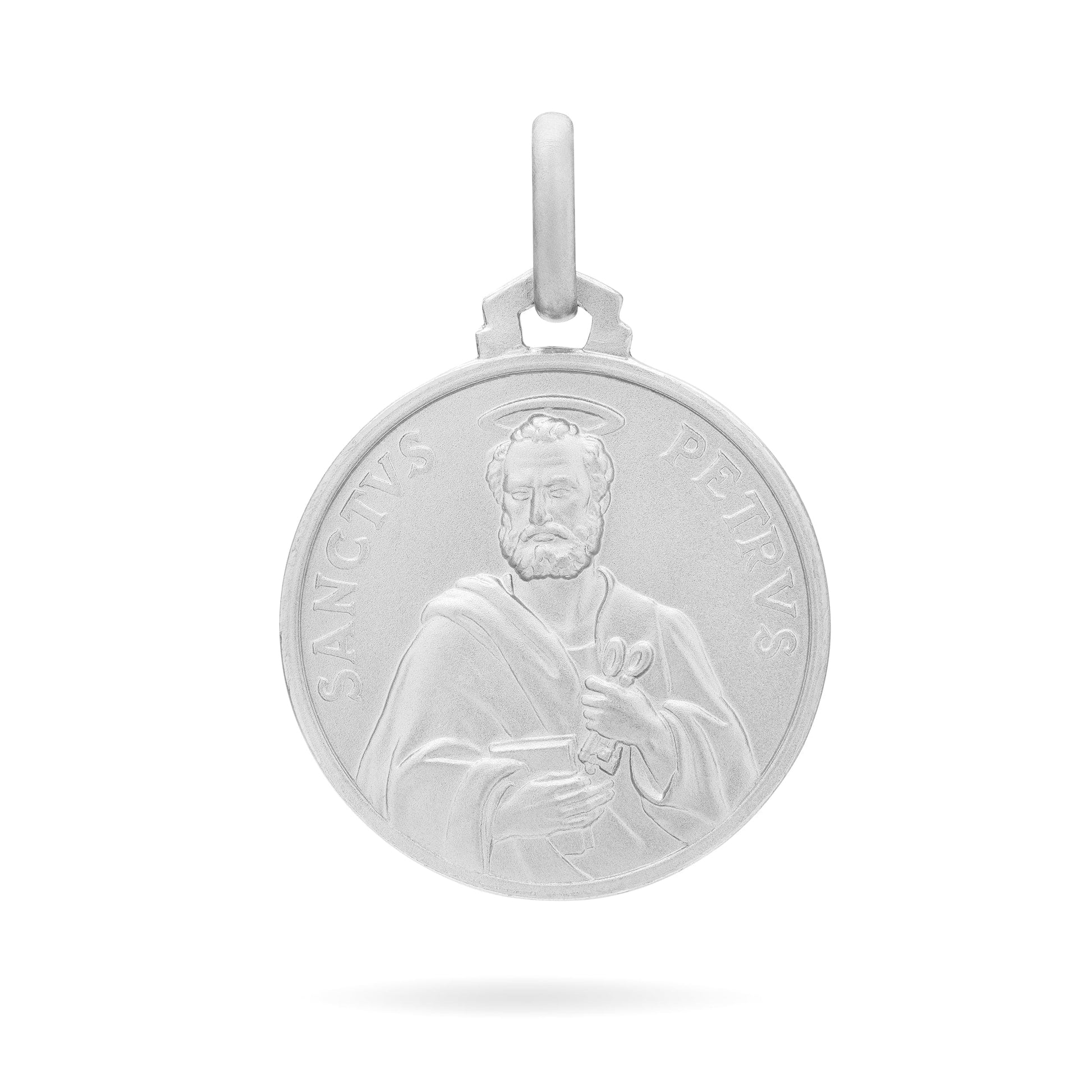 MONDO CATTOLICO Medal 10 mm (0.39 in) Sterling Silver medal of Saint Peter