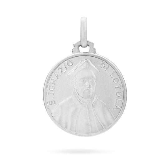 MONDO CATTOLICO Medal 18 mm (0.70 in) Sterling Silver Medal Saint Ignatius of Loyola