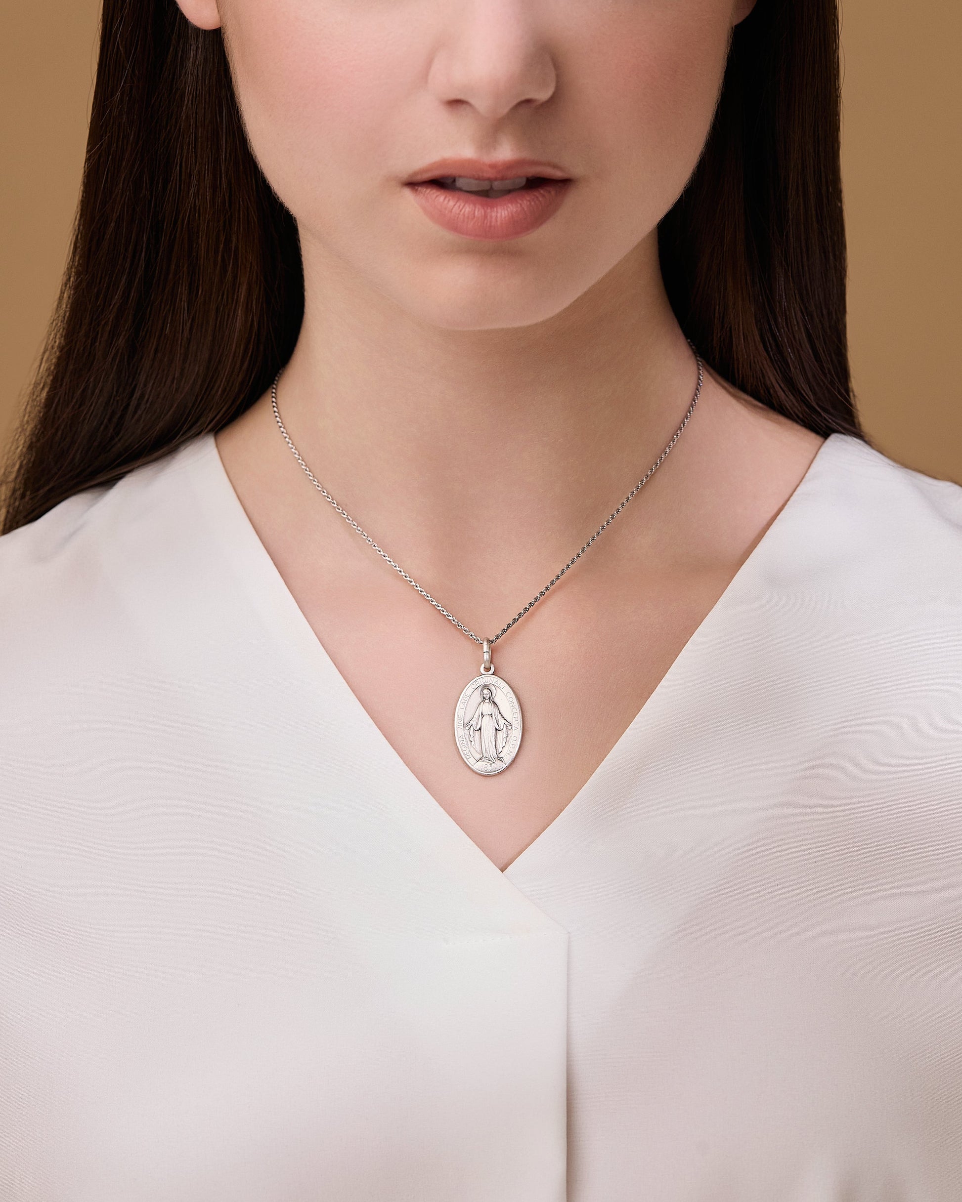 MONDO CATTOLICO ROMA Medal Sterling Silver Miraculous Medal