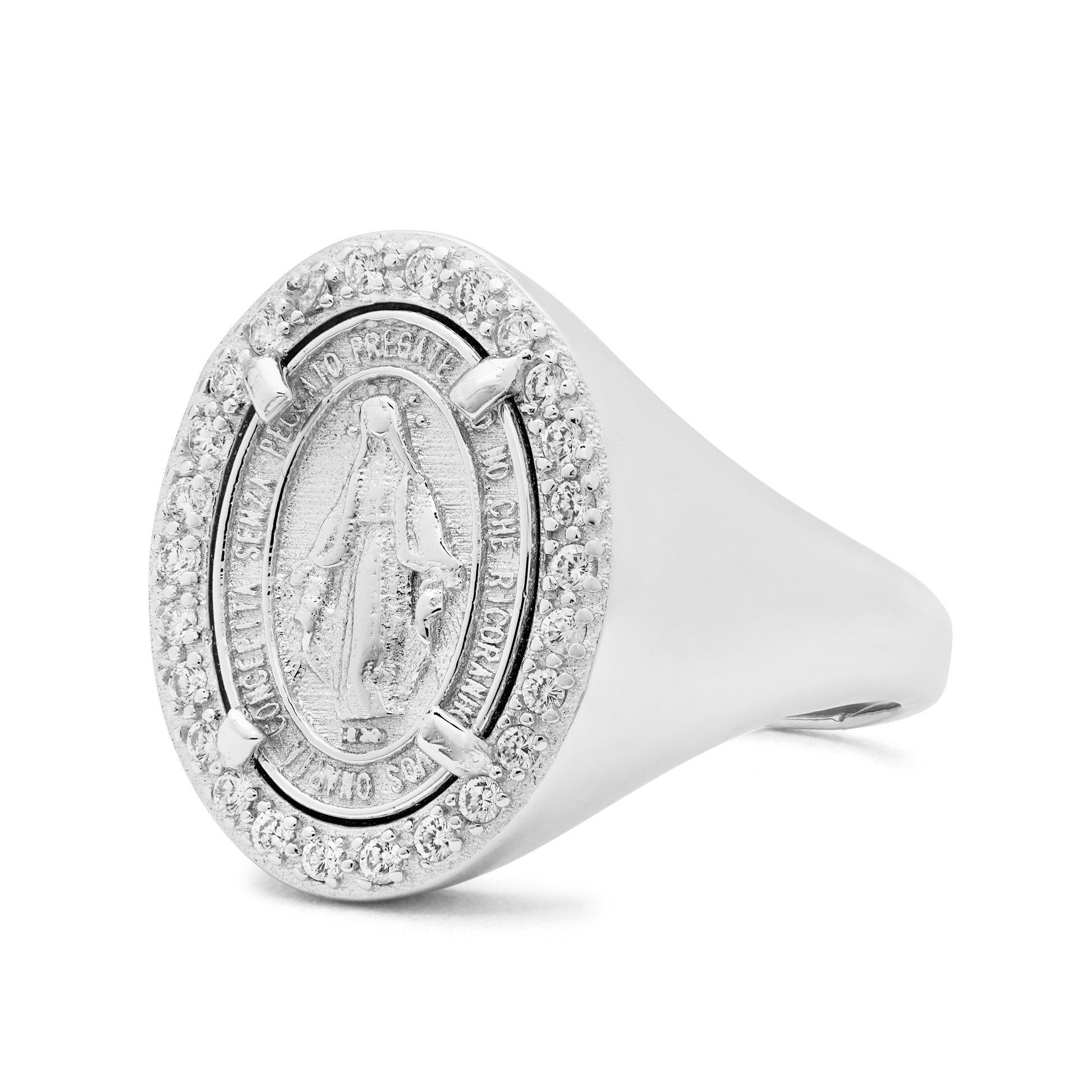 MONDO CATTOLICO Sterling Silver Miraculous Virgin Ring
