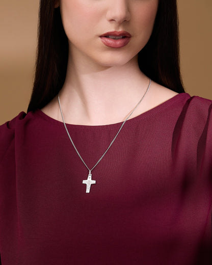 MONDO CATTOLICO ROMA 29 mm (1.14 in) Sterling Silver Pope Francis Papal Pectoral Cross