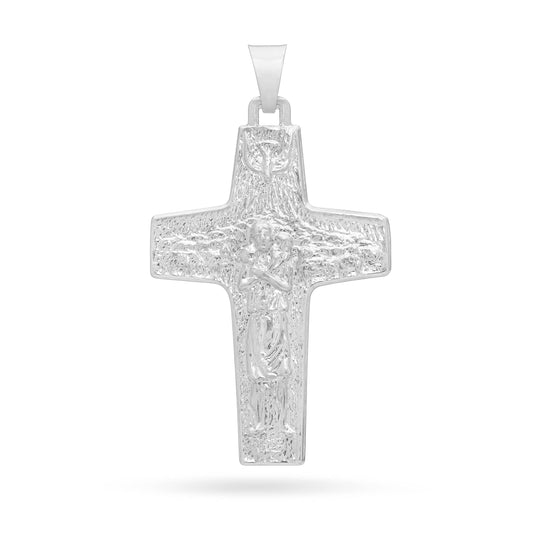 MONDO CATTOLICO Sterling Silver Pope Francis Papal Pectoral Cross