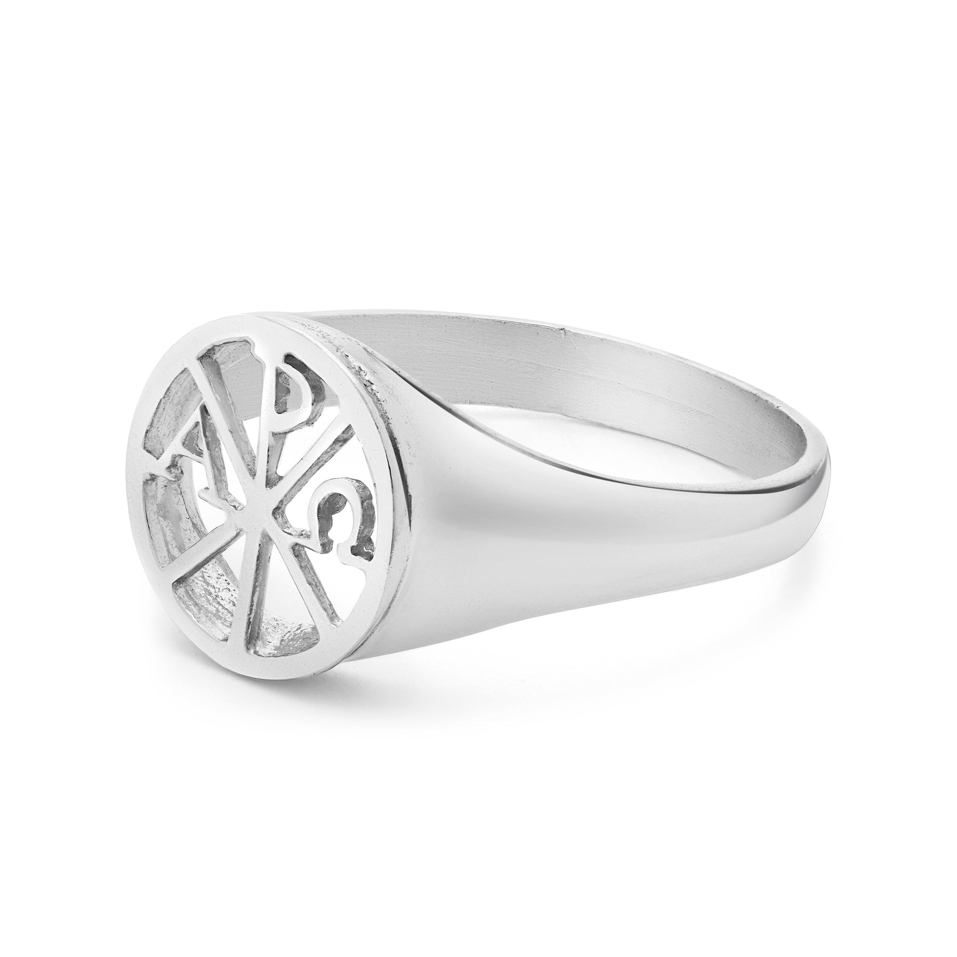 Mondo Cattolico Ring Sterling Silver Ring With the Chi Rho