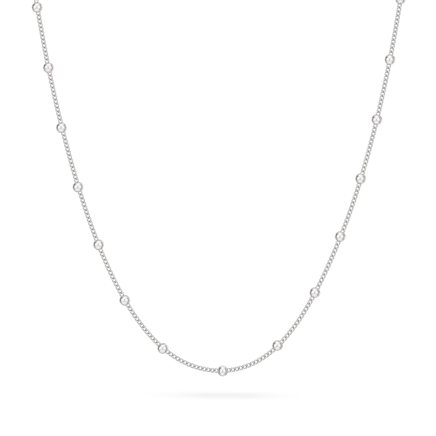 MONDO CATTOLICO ROMA Necklaces 45 cm (17.72 in) Sterling Silver Satellite Curb Chain Necklace