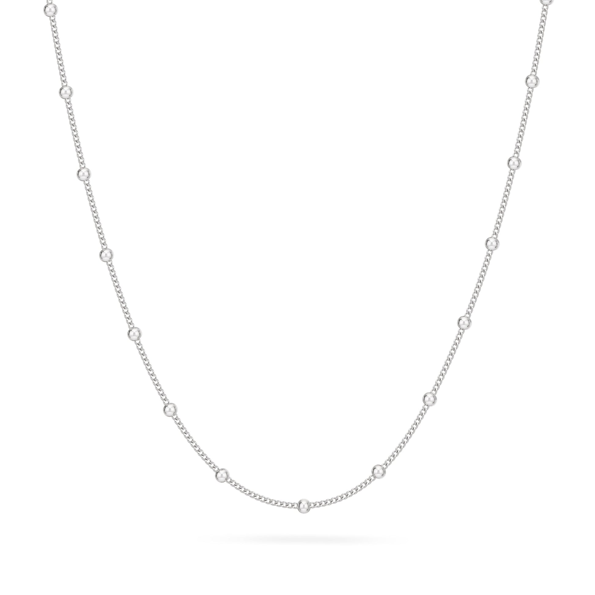 MONDO CATTOLICO ROMA Necklaces 45 cm (17.72 in) Sterling Silver Satellite Curb Chain Necklace