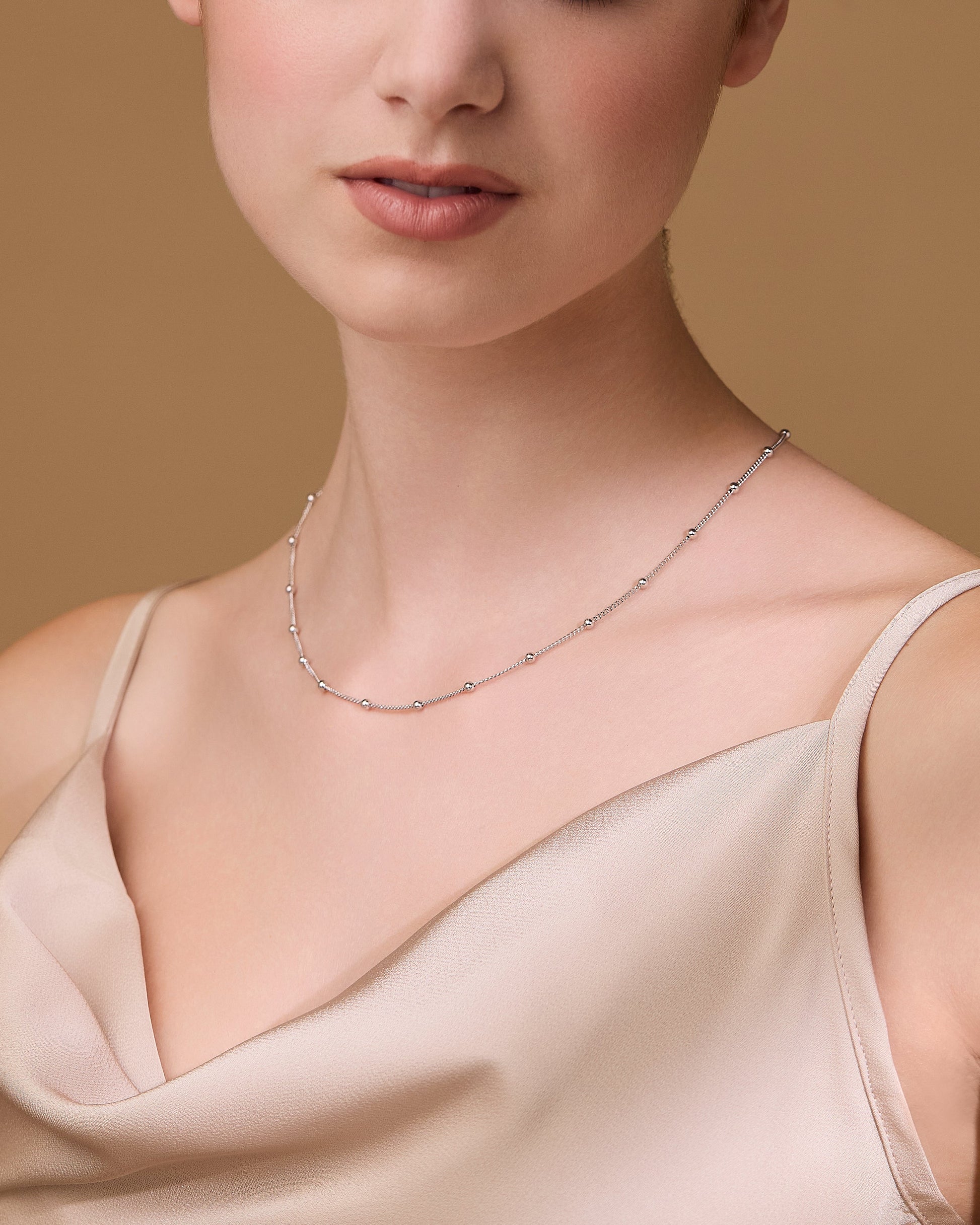 MONDO CATTOLICO ROMA Necklaces 45 cm (17.72 in) Sterling Silver Satellite Curb Chain Necklace