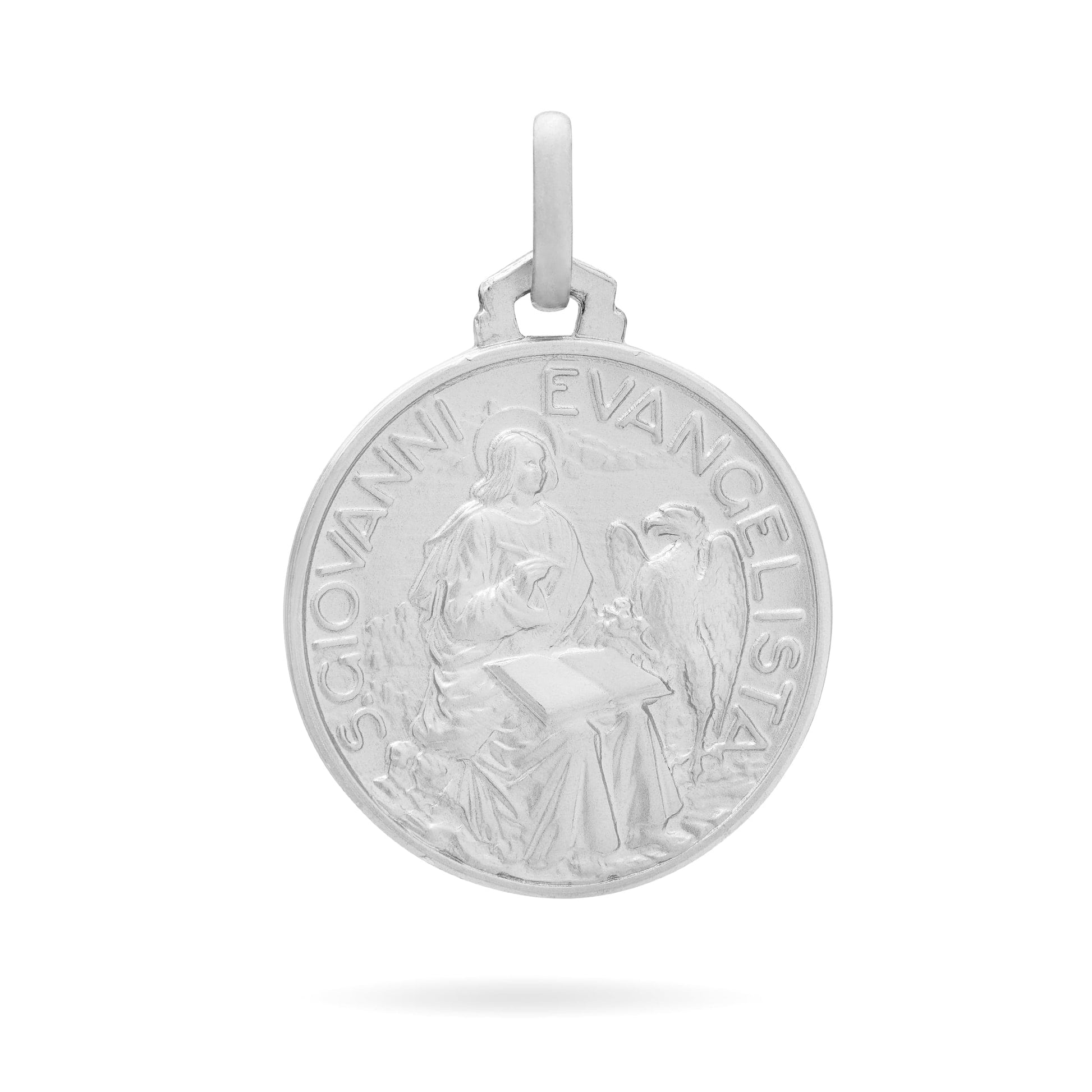 MONDO CATTOLICO Medal 14 mm (0.55 in) Sterling Silver St John the Evangelist