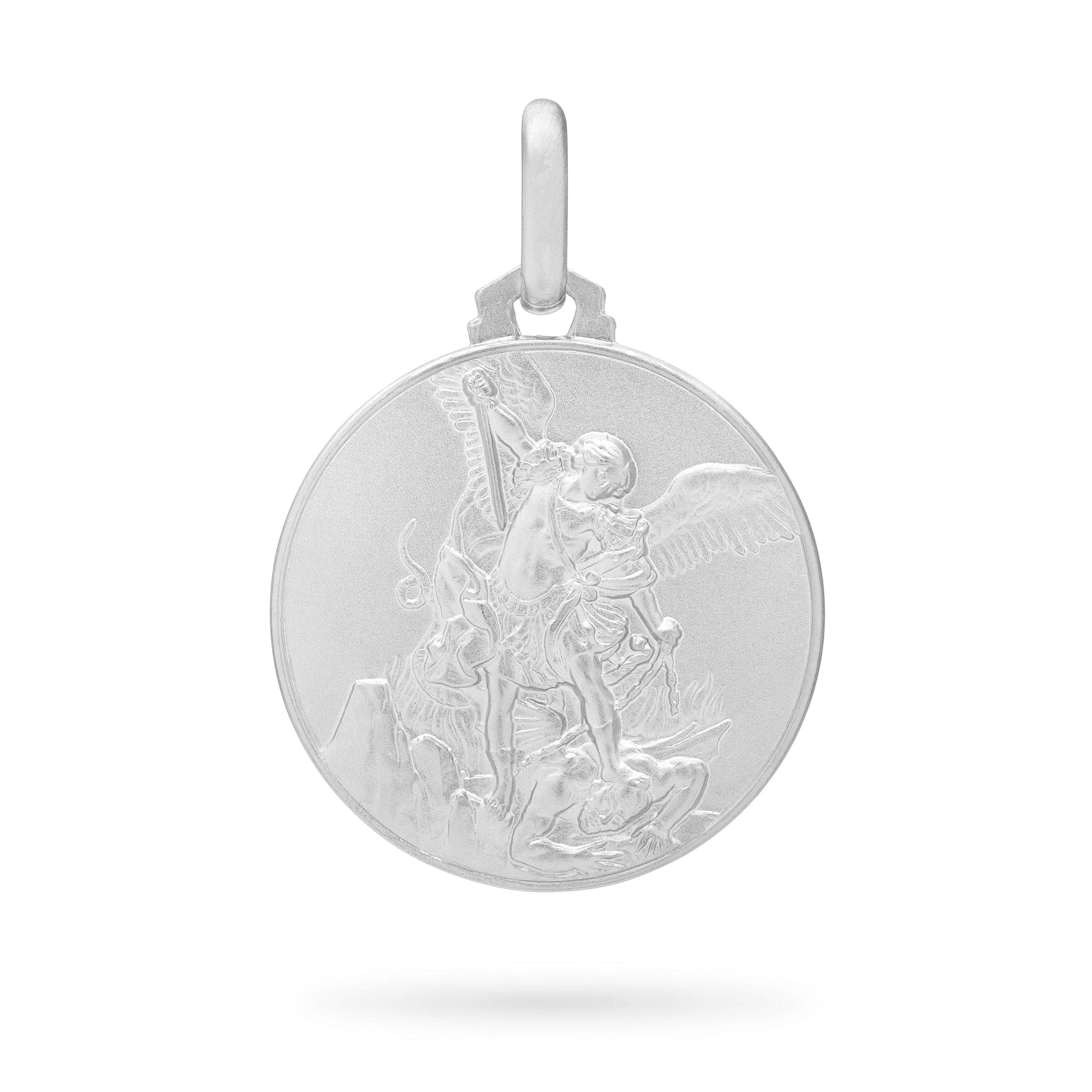 MONDO CATTOLICO Medal 10 mm (0.39 in) Sterling Silver St. Michael Medal