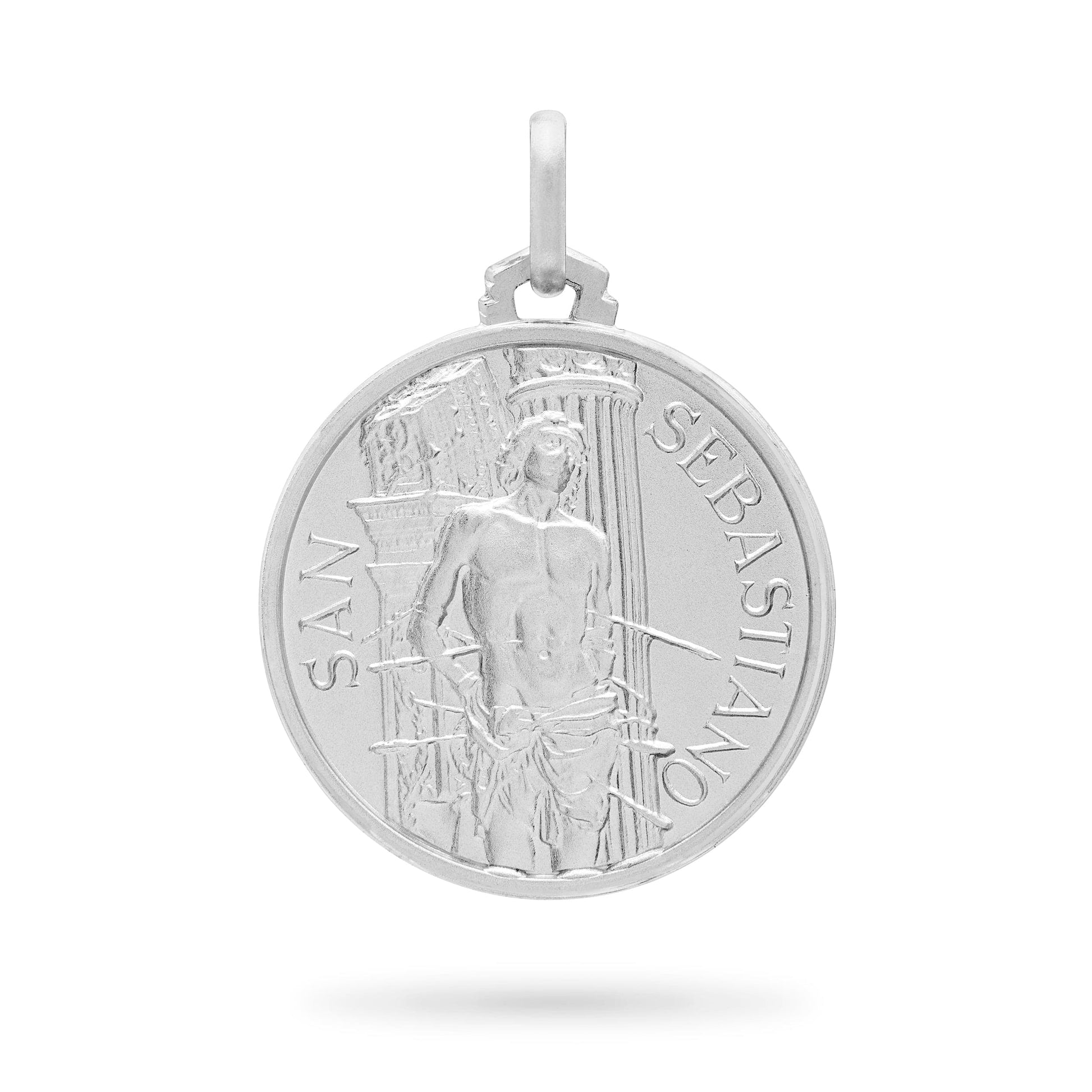 MONDO CATTOLICO Medal Sterling Silver St. Sebastian Medal
