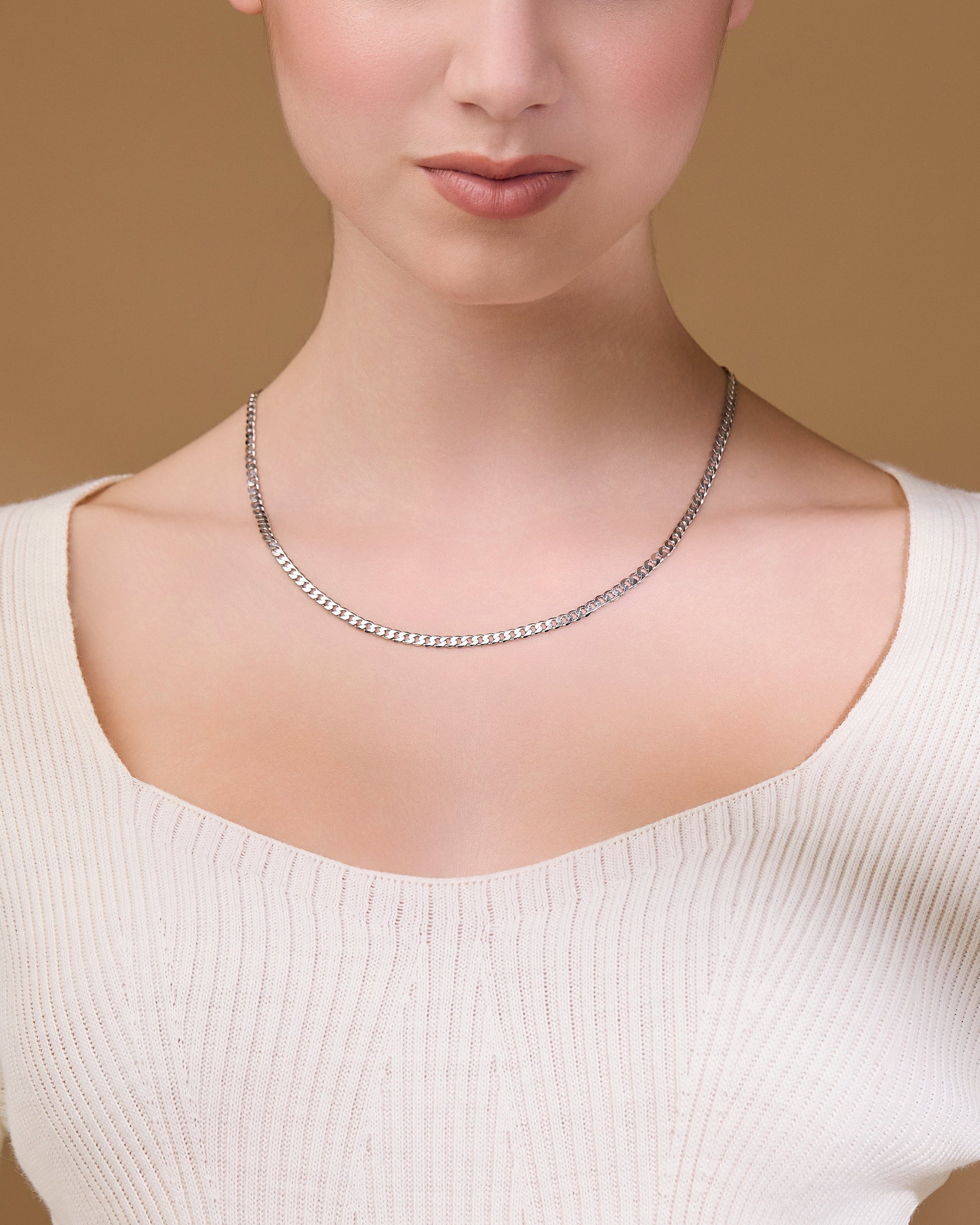 MONDO CATTOLICO ROMA Necklaces Sterling Silver Thick Curb Chain Necklace
