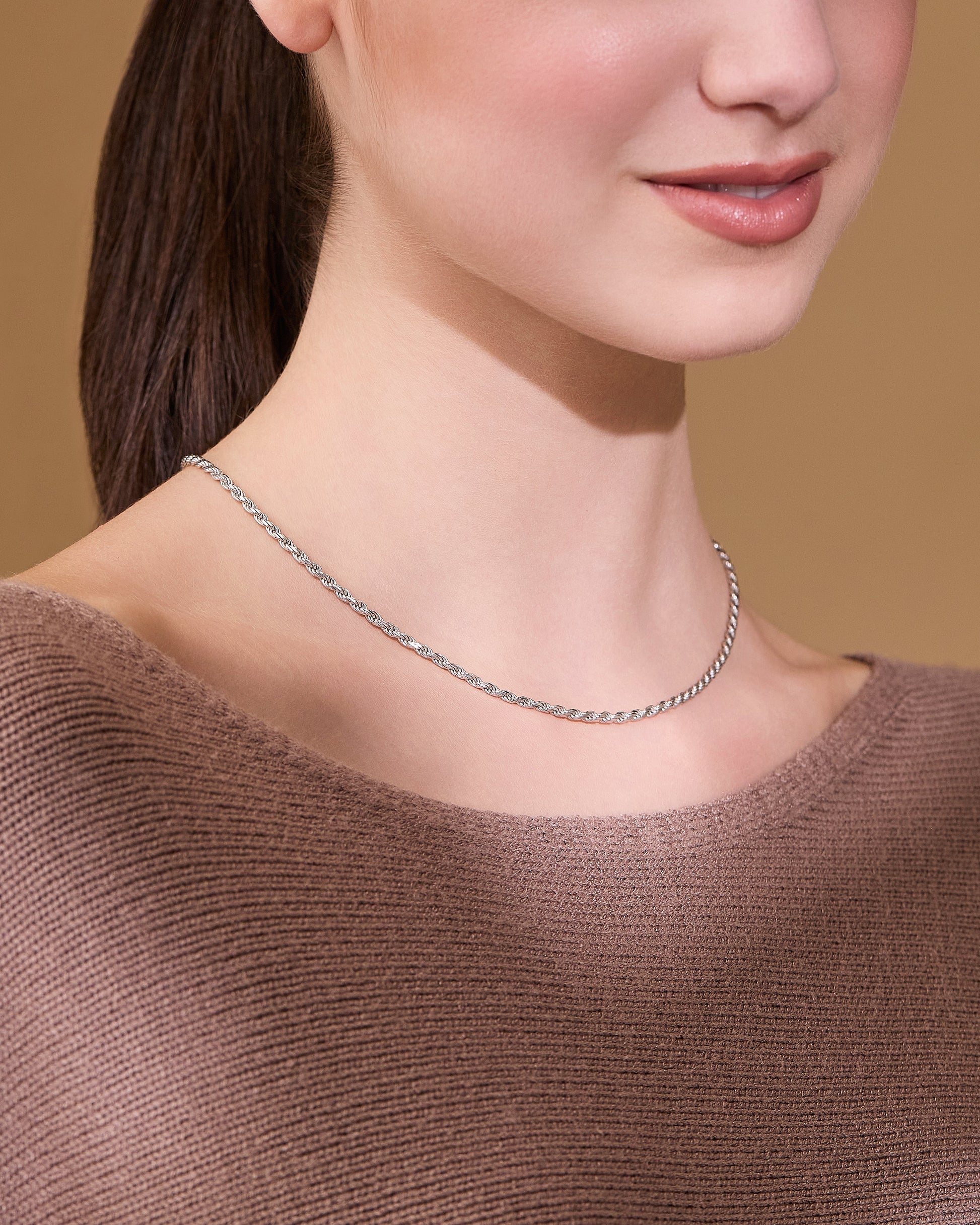 MONDO CATTOLICO ROMA Necklaces Sterling Silver Torchon Chain Necklace