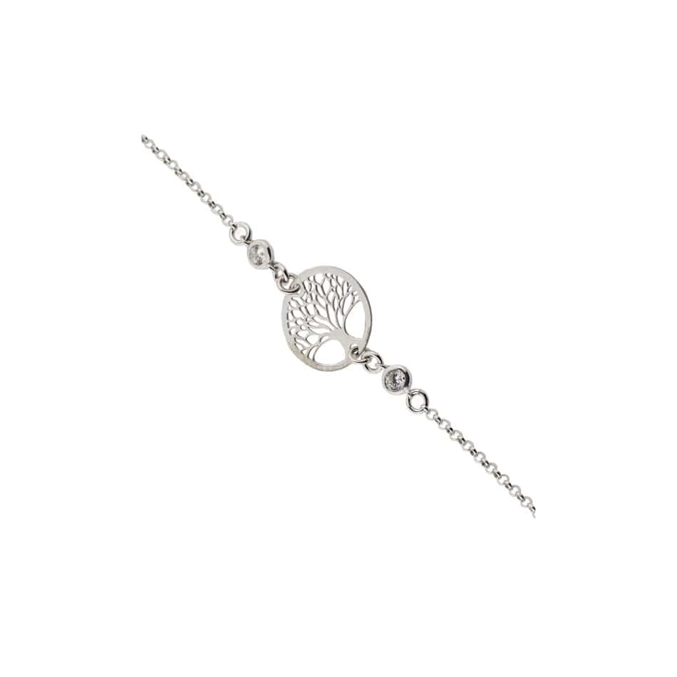 MONDO CATTOLICO Adjustable Sterling Silver Tree of Life Bracelet