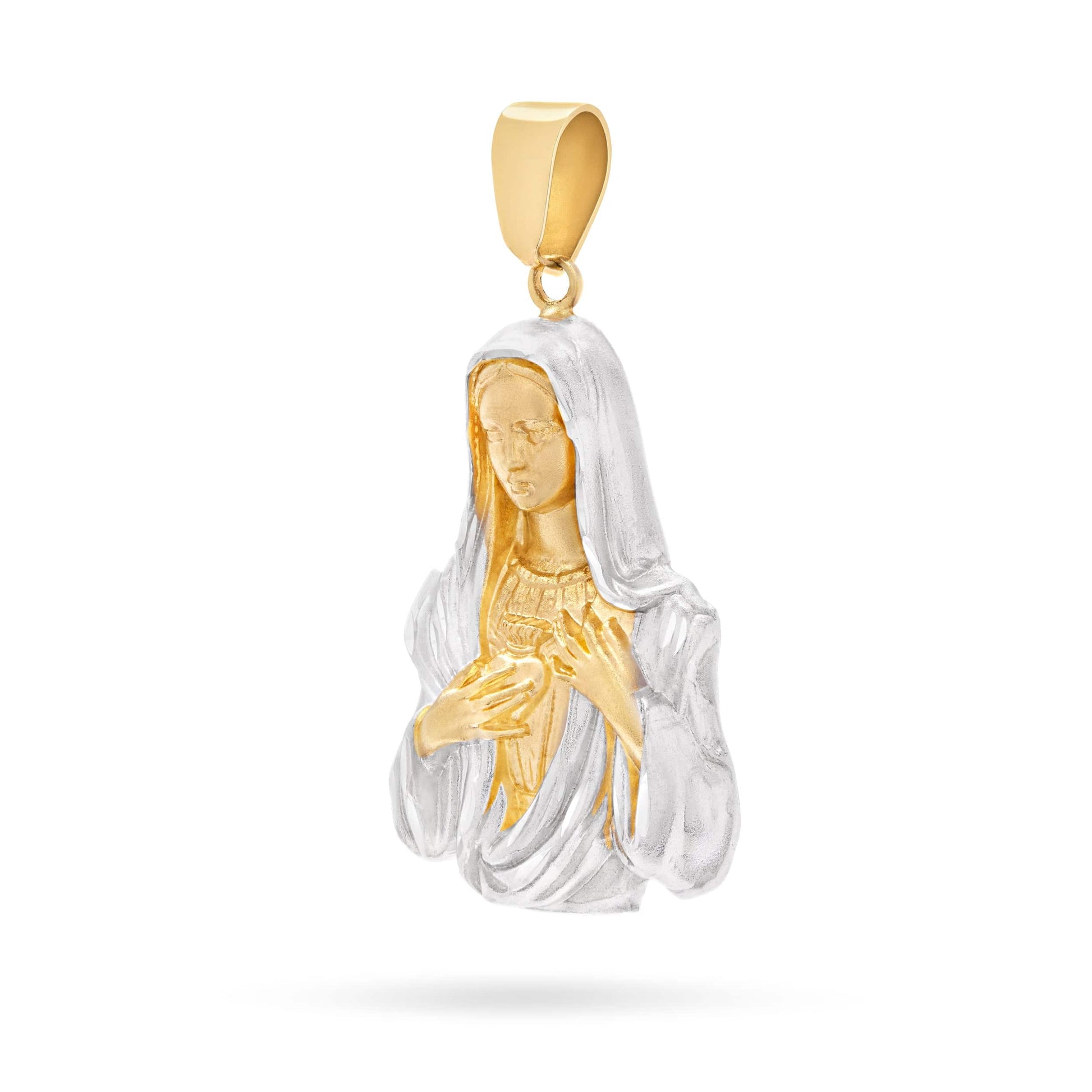MONDO CATTOLICO Two Tone Sacred Heart of Mary Gold Medal