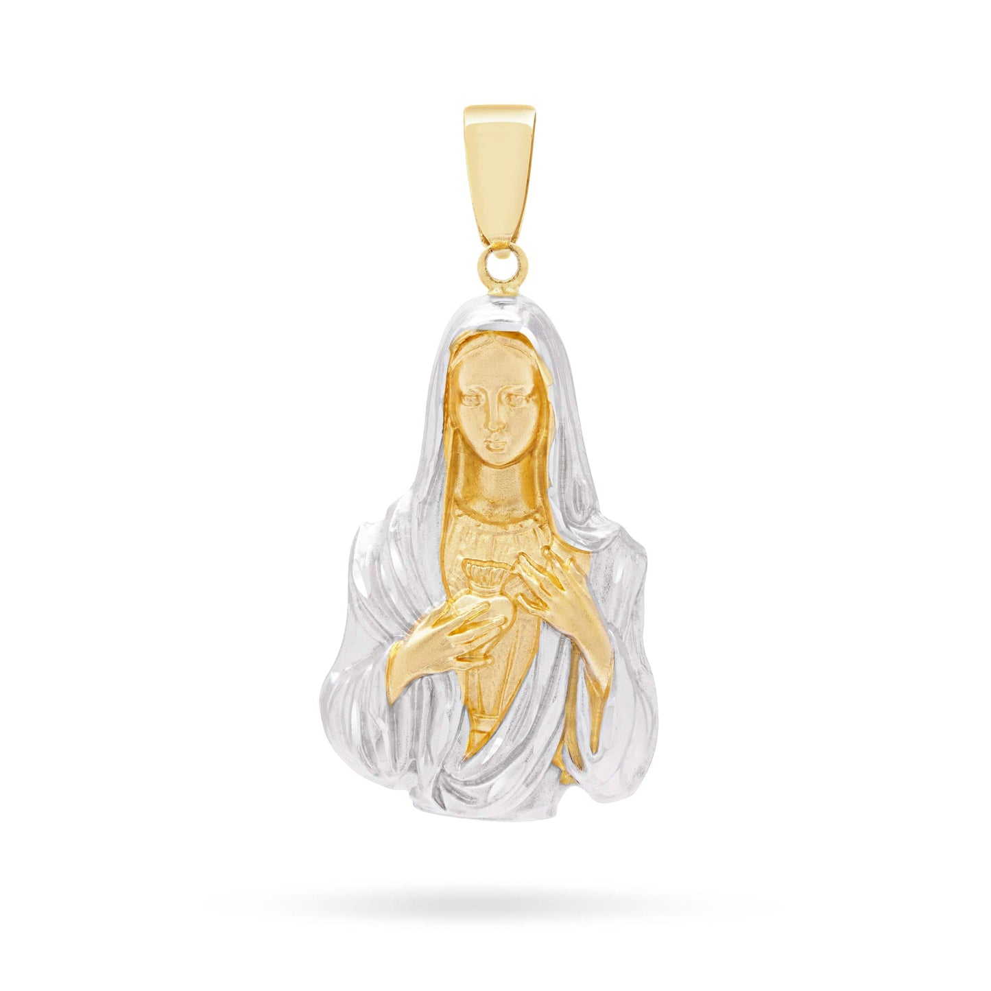 MONDO CATTOLICO Two Tone Sacred Heart of Mary Gold Medal