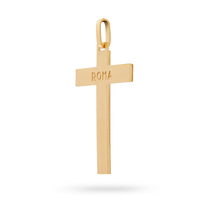 MONDO CATTOLICO ROMA 34 mm (1.34 in) Vintage French Vermeil Cross