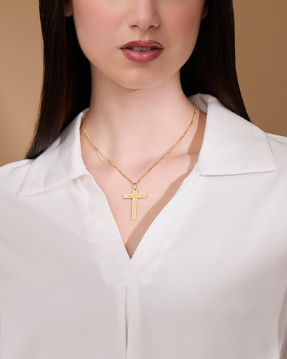 MONDO CATTOLICO ROMA 34 mm (1.34 in) Vintage French Vermeil Cross