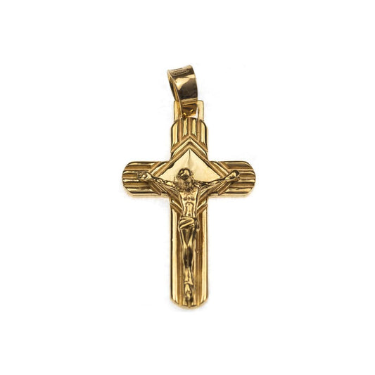 MONDO CATTOLICO Vintage Gold Plated Crucifix