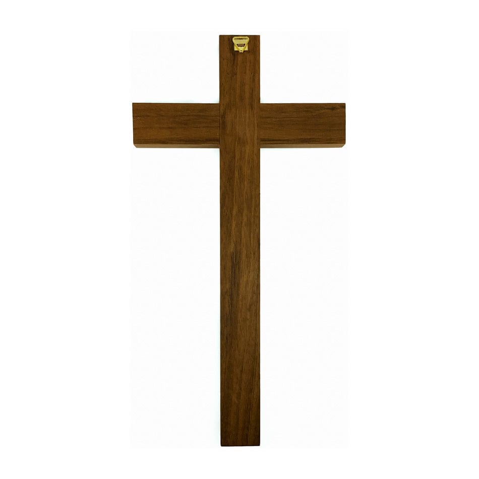 MONDO CATTOLICO 25 cm (9.84 in) Walnut Cross Inlaid With Mother-of-pearl