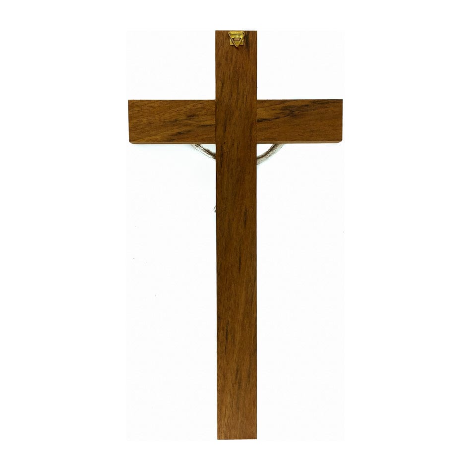 MONDO CATTOLICO 25 cm (9.84 in) Walnut Crucifix With Inlays