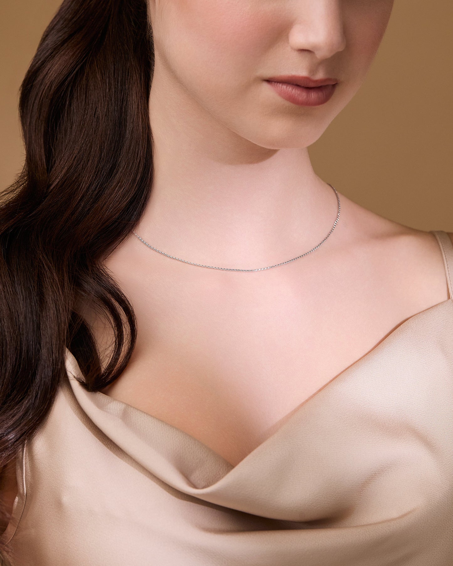 MONDO CATTOLICO ROMA Necklaces 50 cm (19.69 in) White Gold Korean Chain Necklace