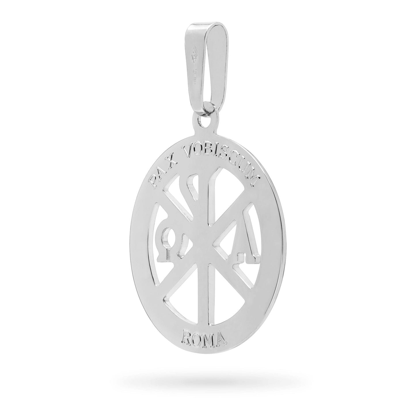MONDO CATTOLICO Jewelry White Gold Peace Cross medal