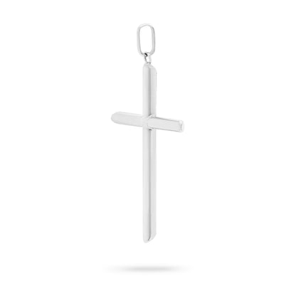 MONDO CATTOLICO ROMA White Gold 'Tube' Cross without Body